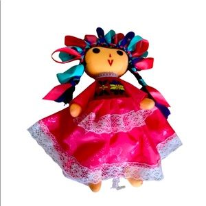 Hand made Indigenous Mexican Doll 16” tall